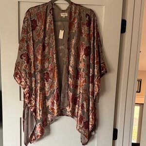 Cost Plus World Market Floral Kimono in Rich Hues